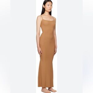 SKIMS Tan Soft Lounge Long Slip Dress Size S